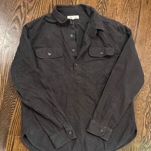 Madewell Stylish gray flannel Long Sleeve Shirt